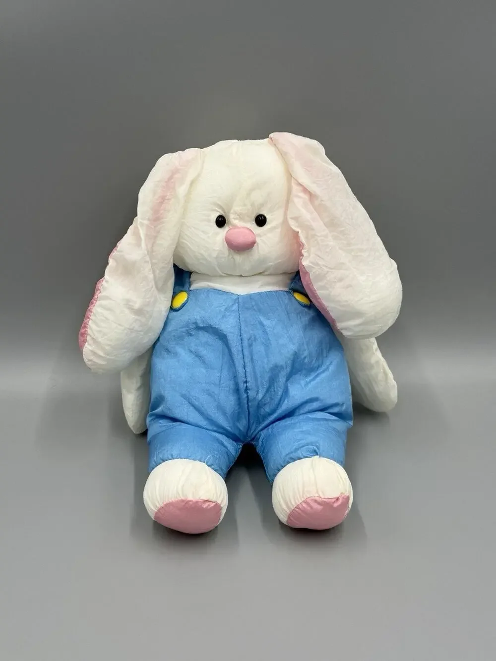 Vtg 1991 Gibson Greetings Nylon White Bunny Rabbit Plush 12” Stuffed Animal